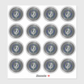 Clan Baird Crest & Tartan Knot Sticker (Vel)