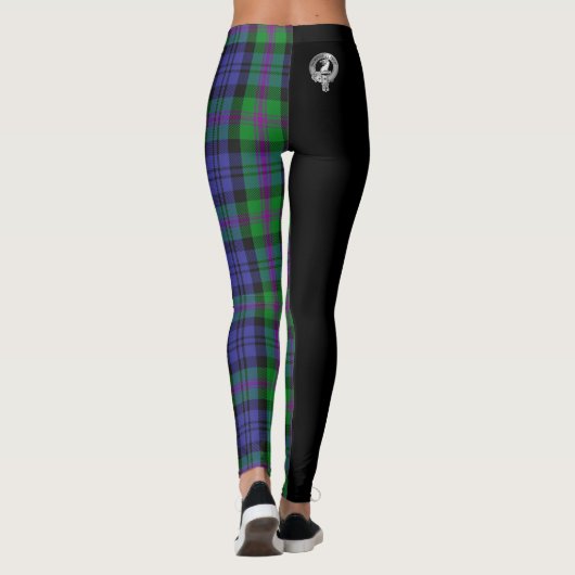 Clan Baird Crest & Tartan Leggings (Achterkant)