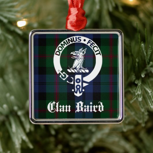 Clan Baird Crest Tartan Metalen Ornament (Boom)