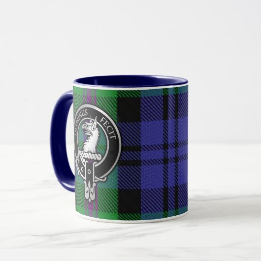 Clan Baird Crest & Tartan Mok (Voorkant links)