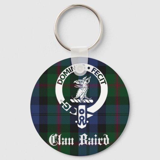 Clan Baird Crest Tartan Sleutelhanger (Voorkant)