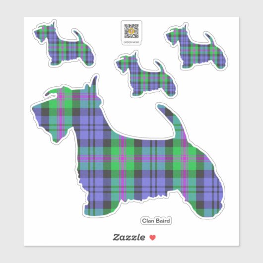 Clan Baird Scottie Sticker (Vel)