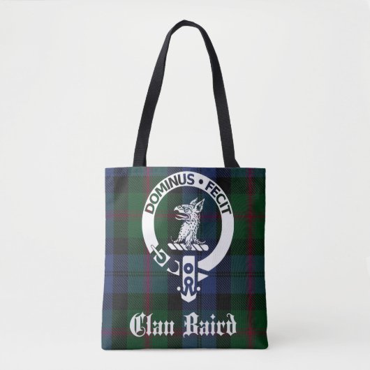 Clan Baird Tartan Crest Canvas tas (Voorkant)