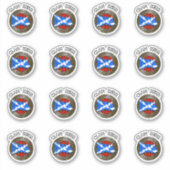 Clan Baird Tartan Knot & Flag Sticker (Voorkant)