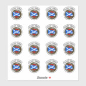 Clan Baird Tartan Knot & Flag Sticker (Vel)