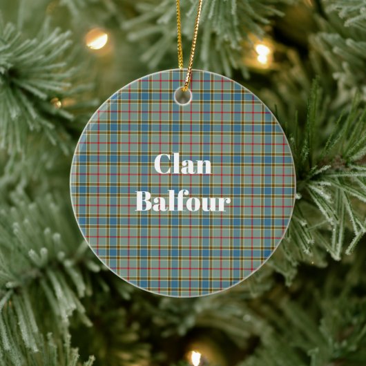 Clan Balfour Tartan wordt Keramisch Ornament (Boom)