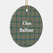 Clan Balfour Tartan wordt Keramisch Ornament (Rechts)