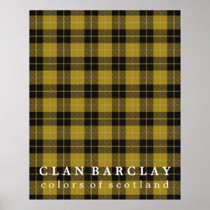 Clan Barclay Colors of Scotland Tartan Poster