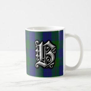 Clan Barclay Letter B Monogram Hunting Tartan Koffiemok