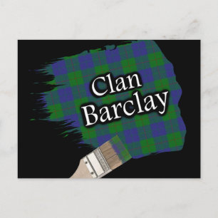 Clan Barclay Schotse Tartan Verfkwast Briefkaart
