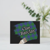 Clan Barclay Scottish Tartan Paint Brush Briefkaart (Staand voorkant)