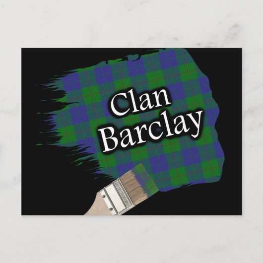 Clan Barclay Scottish Tartan Paint Brush Briefkaart (Voorkant)