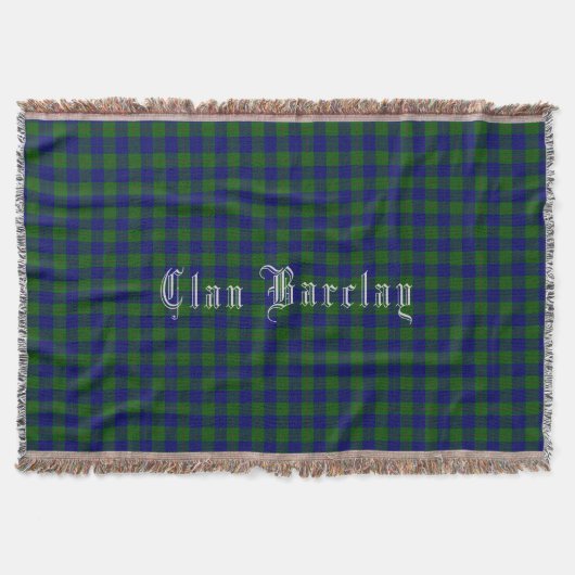 Clan Barclay Tartan Throw Blanket Deken (Voorkant)