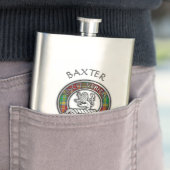 Clan Baxter Crest & Tartan Flacon (Voorbeeld)