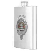 Clan Baxter Crest & Tartan Flask Flacon (Links)