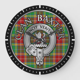 Clan Baxter Crest & Tartan Grote Klok