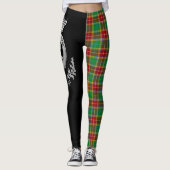 Clan Baxter Crest & Tartan Leggings (Voorkant)