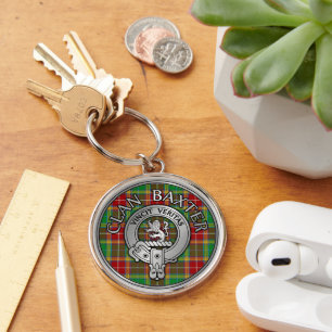 Clan Baxter Crest & Tartan Sleutelhanger