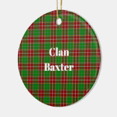 Clan Baxter Modern Tartan Keramisch Ornament (Links)