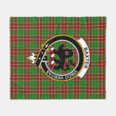 Clan Baxter Modern Tartan Pset Fleece Deken (Voorkant (Horizontaal))