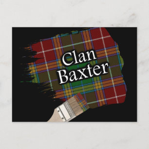 Clan Baxter Schotse Tartan Verfkwast Briefkaart