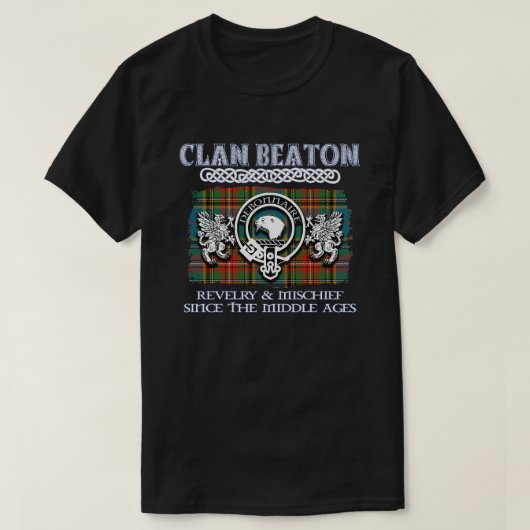 Clan Beaton crest Schotse clans Schotse achternaam T-shirt (Design voorkant)