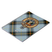 Clan Bell Crest boven Tartan Notitieboek (Linkerzijde)