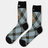 Clan Bell Crest boven Tartan Sokken (Links)