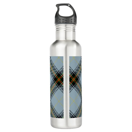 Clan Bell Crest boven Tartan Waterfles (Achterkant)