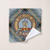 Clan Bell Crest sur Tartan (Gant de toilette)