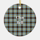 Clan Bell Tartan Keramisch Ornament (Voorkant)