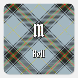 Clan Bell Tartan Vierkante Sticker