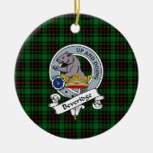 Clan Beveridge Badge Tartan Pset Keramisch Ornament (Voorkant)