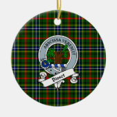 Clan Bisset Pattern Badge Tartan Pset Keramisch Ornament (Voorkant)