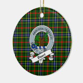 Clan Bisset Pattern Badge Tartan Pset Keramisch Ornament (Links)
