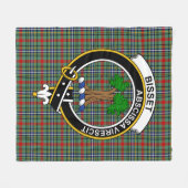 Clan Bisset Schotse Plaid Fleece Deken (Voorkant (Horizontaal))