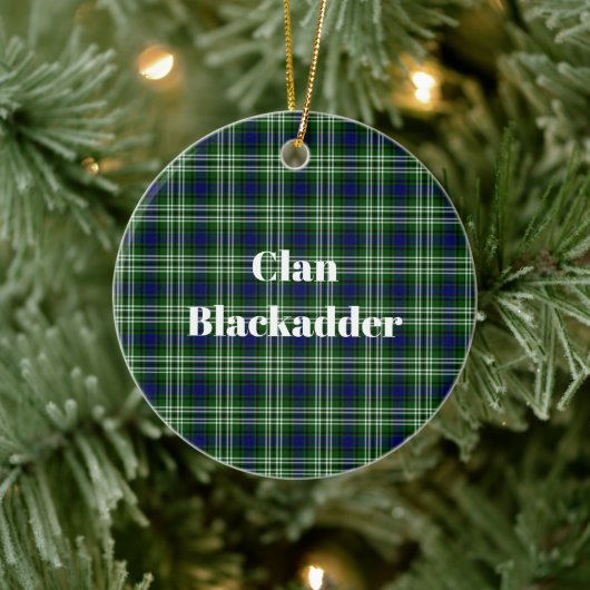 Clan Blackadder Tartan Keramisch Ornament (Boom)