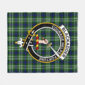 Clan Blackadder Tartan Pset Fleece Deken (Voorkant (Horizontaal))