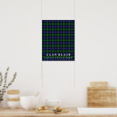 Clan Blair Colors of Scotland Tartan Poster (Keuken)