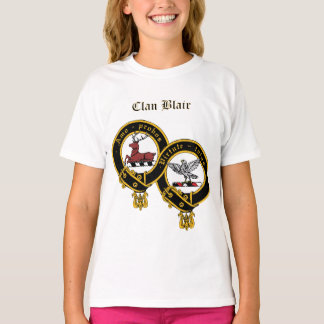 Clan Blair Crest avec le nom Girl's Ruffle T-Shirt
