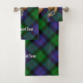 Clan Blair Crest over Tartan Bad Handdoek (Insitu)
