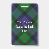 Clan Blair Crest over Tartan Badge (Back)