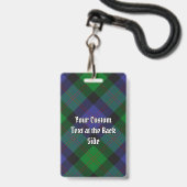 Clan Blair Crest over Tartan Badge (Back with Lanyard)