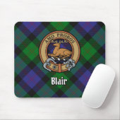 Clan Blair Crest over Tartan Muismat (Met muis)
