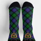 Clan Blair Crest over Tartan Socks Sokken (Top)