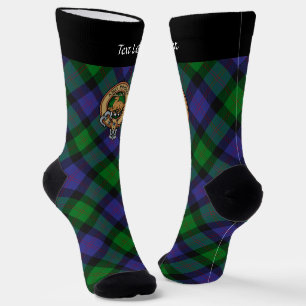 Clan Blair Crest over Tartan Socks Sokken