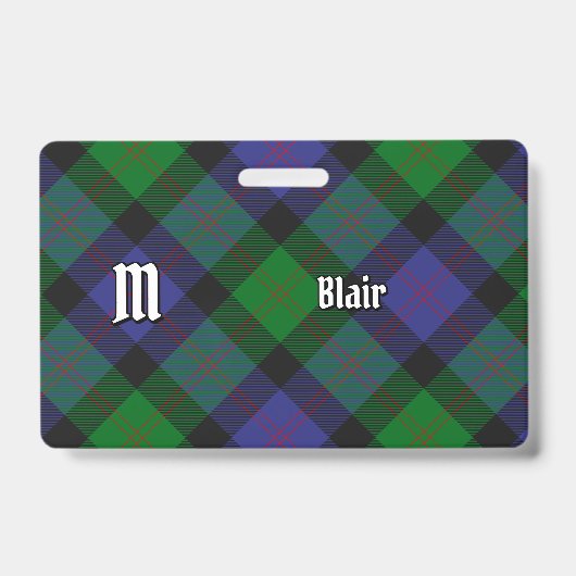 Clan Blair Tartan Badge (Front)