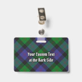 Clan Blair Tartan Badge (Back with Clip)