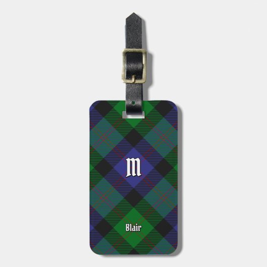 Clan Blair Tartan Bagagelabel (Voorkant verticaal)