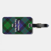 Clan Blair Tartan Bagagelabel (Achterkant horizontaal)
